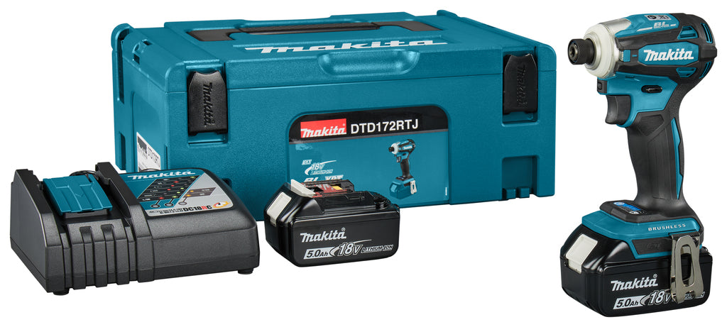 Makita dtd172rtj | accu slagschroevendraaier | 18v | 2 x 5,0 ah accu + snellader | in mbox dtd172rtj