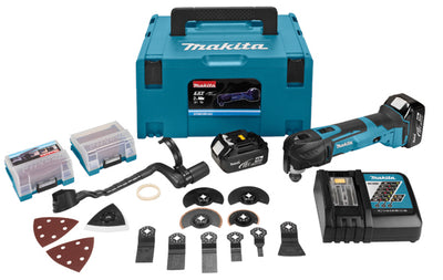 Makita dtm51rtjx3 18v 5.0ah accu multitool met snelspansysteem