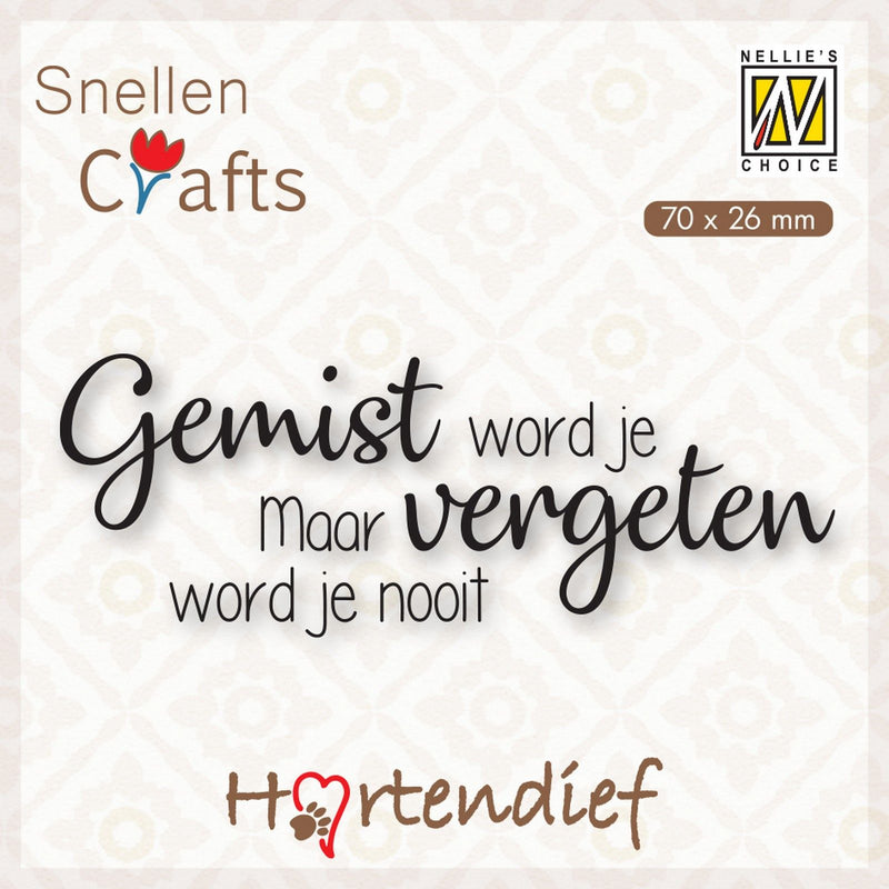 Nellie's choice • nederlandse huisdier condoleance clear stempel hartedief serie gemist word je maar vergeten word