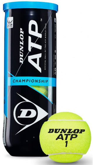 Dunlop Tennisbal ATP Championship rubber vilt geel 3 stuks