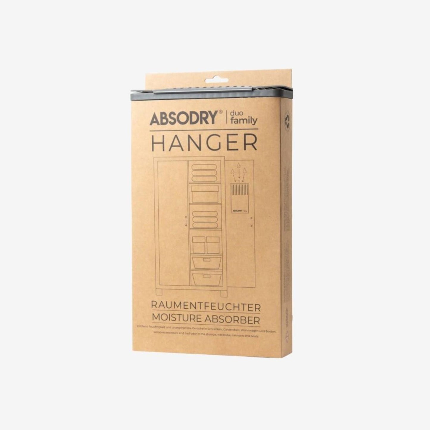 Absodry duo family vochtvanger hanger - geschikt voor aan wanden