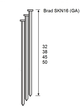 Dutack brad skn16 cnk 32mm 20° doos - 2000 stuks - 5138050