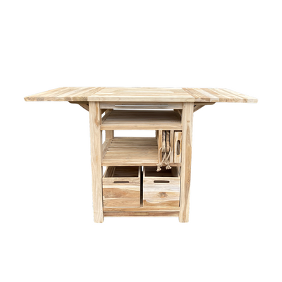 Dutch barbecuetafel teak 129,5x59,5x80cm