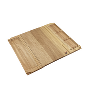 Dutch snijplank triple teak 25x39x4cm - afbeelding 2