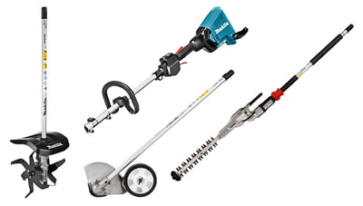 Makita dux60zx14 | 2x18 v combisysteem + cultivator-, struiksnoeier- en kantensnijder opzetstuk | zonder accu's lader