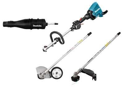 Makita dux60zx9 | 2x18 v combisysteem + bosmaaier-, kantensnijder- en bladblazer opzetstuk | zonder accu's lader