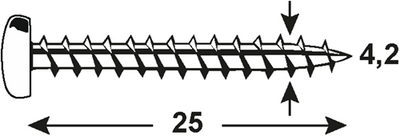 Connex plaatschroef pan 4.2x25 18st rvs-a4 - dy4824225