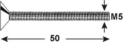 Connex metaalschroef vkpz m5x50 6s rvs-a4 - dy4850550