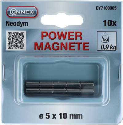 Connex magneet neodym cil. 10x5 10st 0.9kg - dy7100005