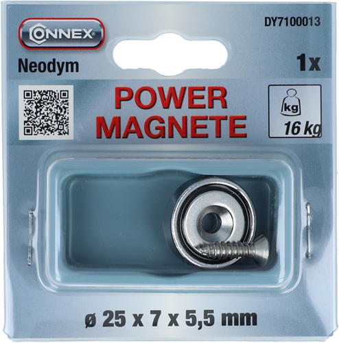Connex magneet neodym rond 25x7x5 16kg - dy7100013