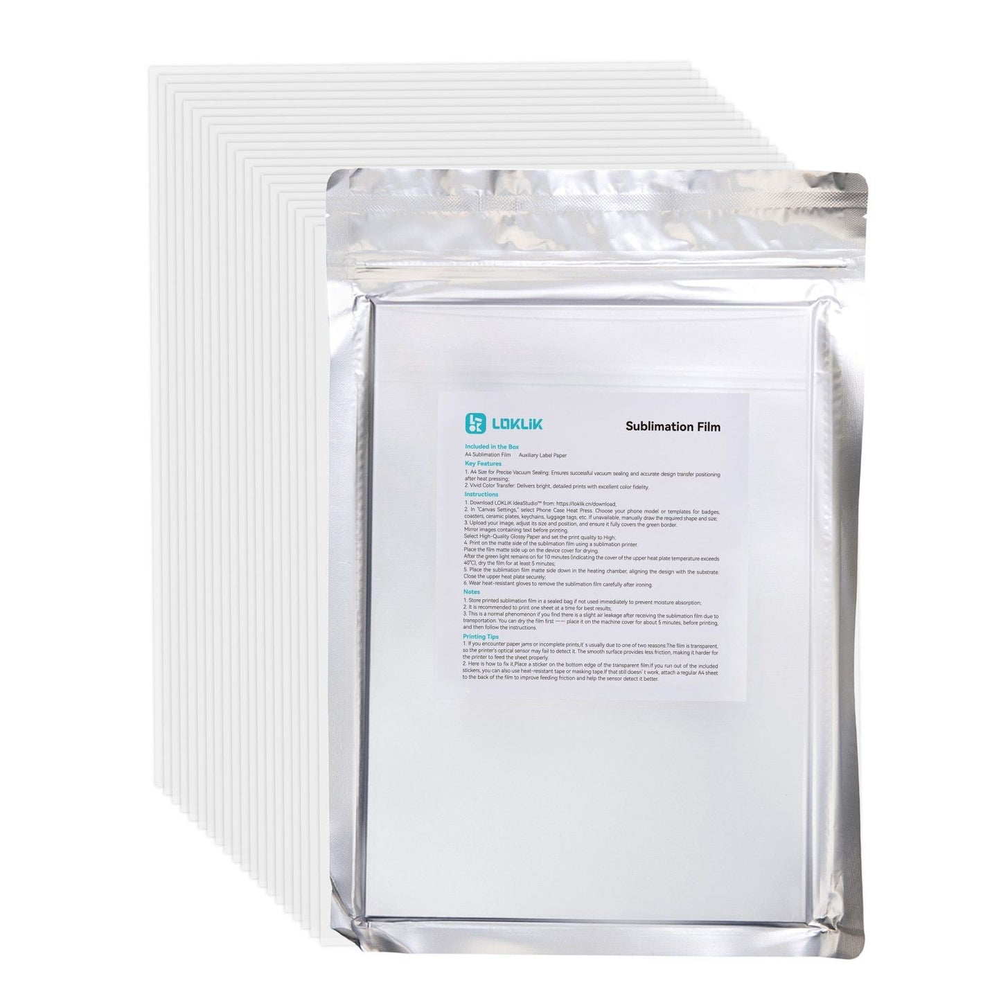 Loklik • telefoonhoesje sublimatiefolie 20st.