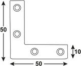 Connex 10st platte winkelhaak 50x50x10 bvz - dyb2005631 - afbeelding 2