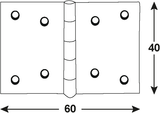 Connex scharnier 40x60 bvz - dyb2006201 - afbeelding 2