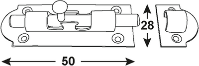 Connex boksgrendel 50x28 sb bvz - dyb2203011