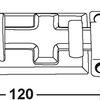 Connex platte veiligheidsschuif 120 sb bvz - dyb2206611
