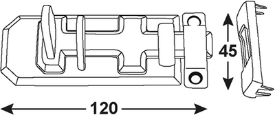 Connex platte veiligheidsschuif 120 sb bvz - dyb2206611