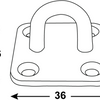 Connex sluitring op plaat 36x36x3mm bvz - dyb2901301