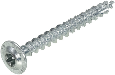 Dynaplus houtbouwschroef verzinkt tellerkop voldraad +snijpunt torx tx30 6.0x60 | 100 stuks - 0286.01.50001