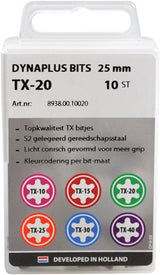 Dynaplus schroefbit 25 mm tx-15 rood 10x - afbeelding 1