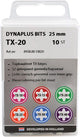 Dynaplus schroefbit 25 mm tx-15 rood 10x