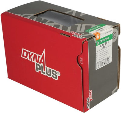 Dynaplus unischroef spaanplaatschroef ar-coating platkop deeldraad torx tx25 5.0x90 45 | 200 stuks - 0281.08.42501
