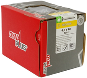 Dynaplus unischroef spaanplaatschroef verzinkt platkop deeldraad torx tx20 4.0x40 24 | 500 stuks - 0281.01.25604 - afbeelding 1