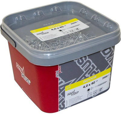 Dynaplus unischroef spaanplaatschroef verzinkt platkop deeldraad torx tx20 4.0x70 35 | 1000 stuks - 0289.11.26201