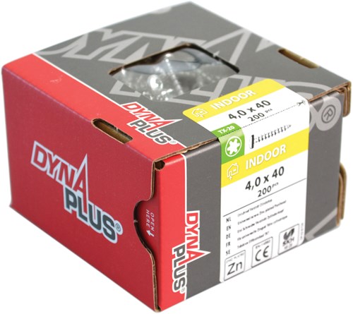 Dynaplus unischroef verzinkt cilinderkop deeldraad torx tx25 5.0x70 42 | 200 stuks - 0282.01.42201