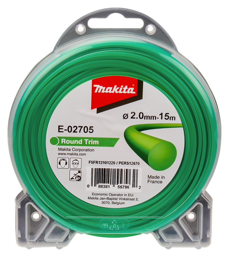 Makita accessoires maaidraad 2,0x15m rond - e-02705 - e-02705
