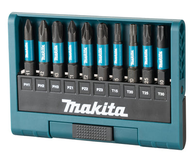 Makita accessoires e-12011 slagschroefbitset | 10-delig | x impact black - e-12011