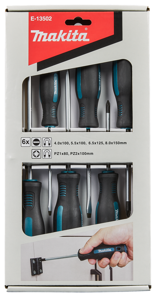 Makita accessoires schroevendraaierset 6-delig pz sl - e-13502 e-13502