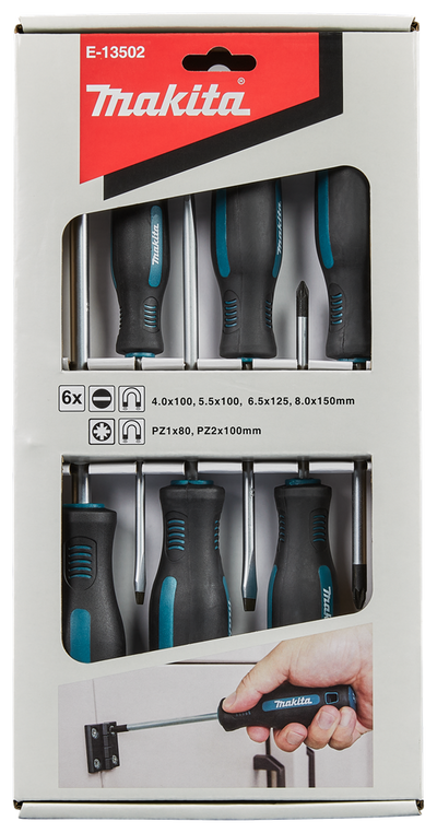 Makita accessoires schroevendraaierset 6-delig pz sl - e-13502 e-13502