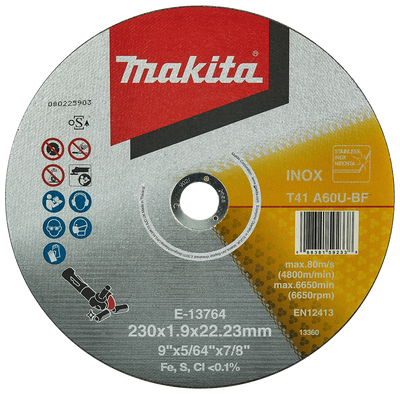 Makita accessoires doorslijpschijf rvs 230 mm - e-13764 e-13764