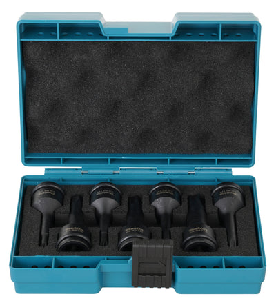 Makita accessoires makita torx slagschroefbitset | 7-delig | impact black | 1 2'' | vk - e-23628
