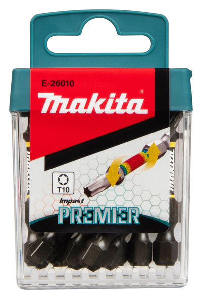 Makita accessoires slagschroefbits t10x50mm | impact premier | 10 stuks - e-26010