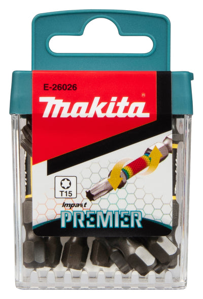Makita accessoires slagschroefbits t15x50mm | impact premier | 10 stuks - e-26026