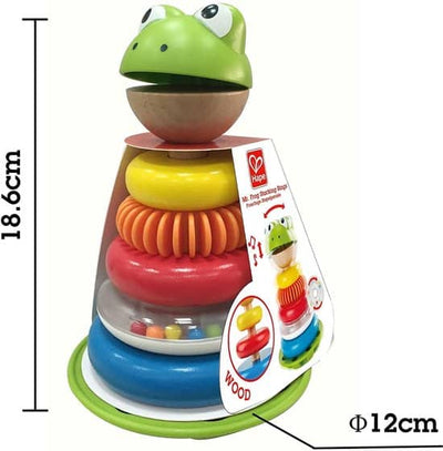Edugro hape houten stapelringen kikker