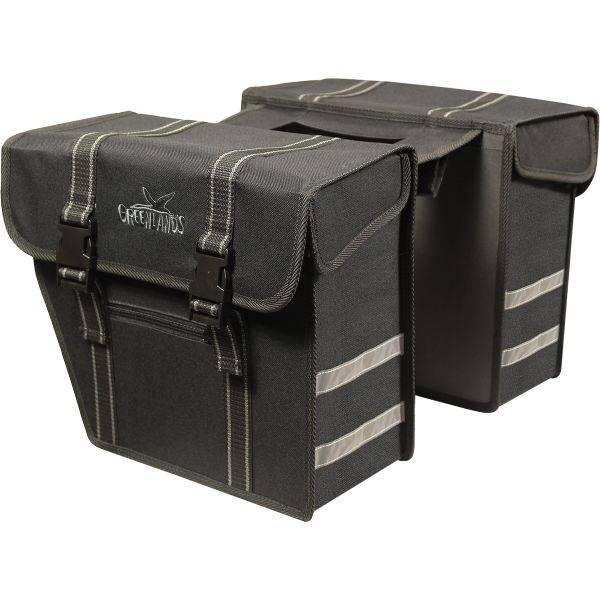 Greenlands dubbele fietstas city 25 liter zwart