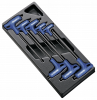 Expert by facom module van 8 t-inbussleutels met heft, 6-kant | e121609 - e121609