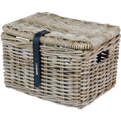 Basil b.v. fietsmand basil dax l met deksel 36 x 48 x 30 cm - grijs