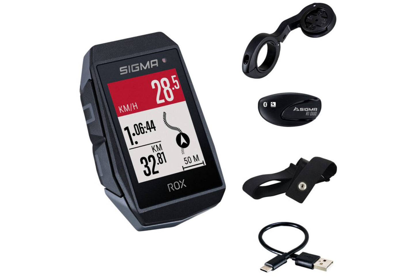 Sigma rox 11.1 evo gps hr set zw zw short butler+ant+ ble borstr+usb-c