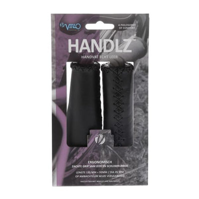 Velo Handvat Leer Ergo 92 135mm Zwart