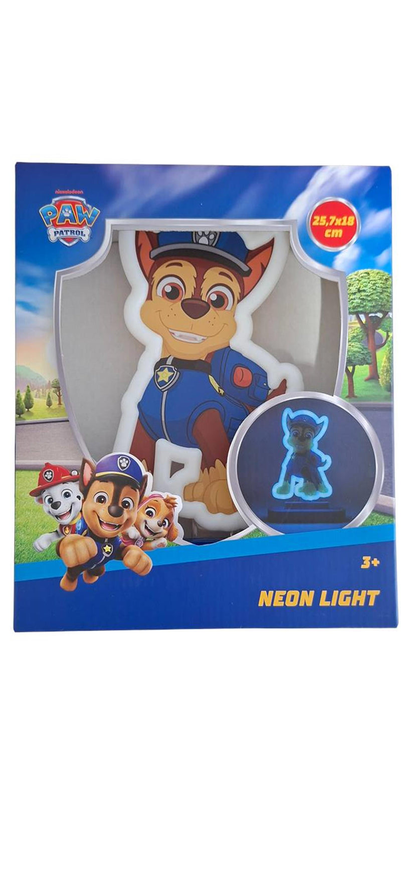 Paw patrol neon tafellamp 25x22cm