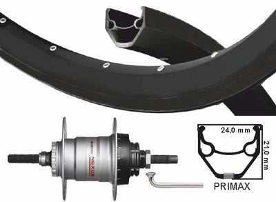 Kgs achterwiel 28 inch (622) velg zac2000 zwart zwart nexus 3 rollerbr