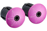 Supacaz Super sticky kush star fade stuurlint zwart neon roze inclusief aluminium neon roze stuurplug - afbeelding 3