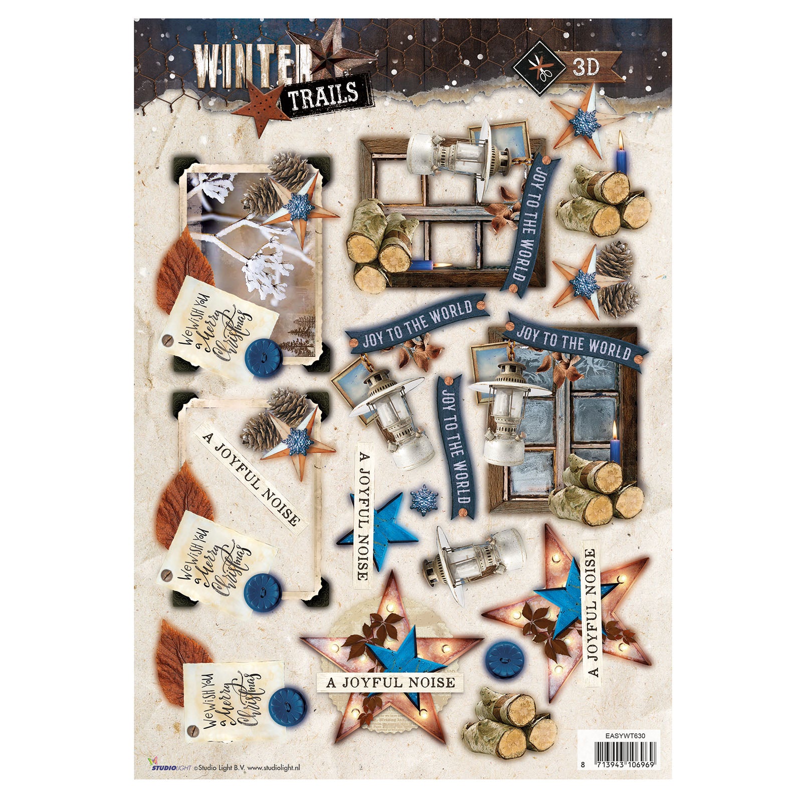 Studio light • easy 3d a4 stansvel winter trails nr. 630