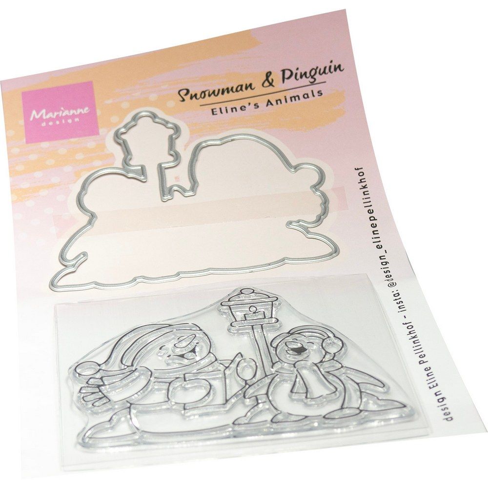 Marianne design • clear stamps dies eline's animals snowman pinguin