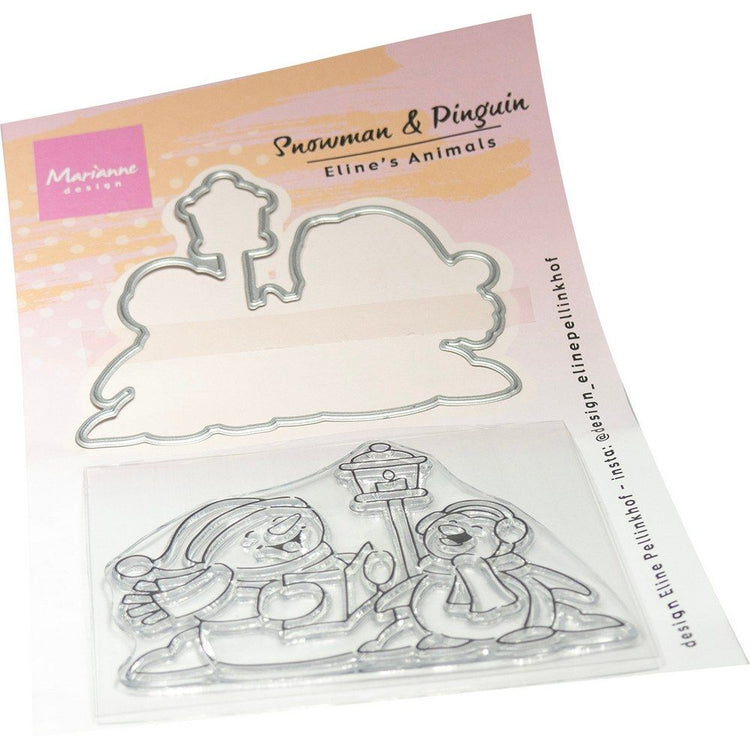 Marianne design • clear stamps dies eline's animals snowman pinguin