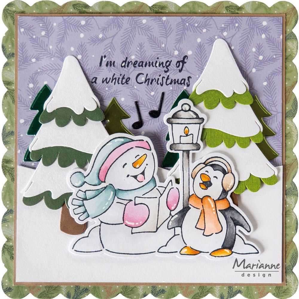 Marianne design • clear stamps dies eline's animals snowman pinguin