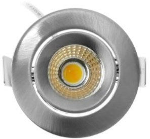 Enzo ecodim led inbouwspot 5w 2700k 62mm 60gr rond verstelbaar geschuurd staal - led4840